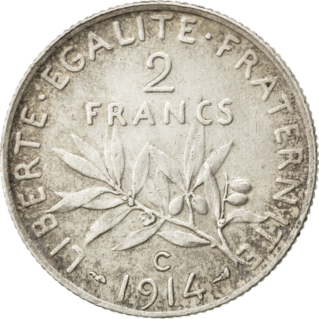 IIIème République, 2 Francs Semeuse 1914 C, KM 845.2