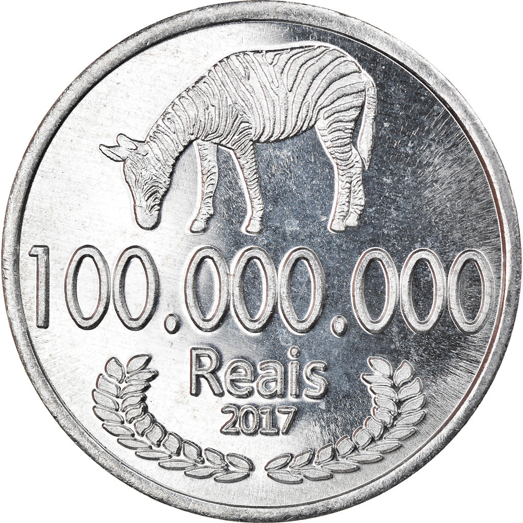 Coin, CABINDA, cent millions de reais, 2017, MS(63), Aluminum