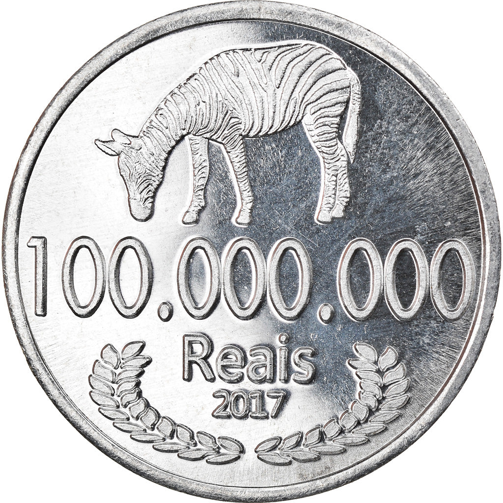 Moneta, CABINDA, cent millions de reais, 2017, SPL, Alluminio