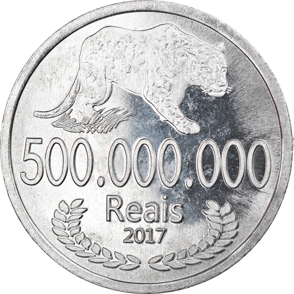 Coin, CABINDA, cinq cents millions de reais, 2017, MS(63), Aluminum