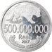 Coin, CABINDA, cinq cents millions de reais, 2017, MS(63), Aluminum