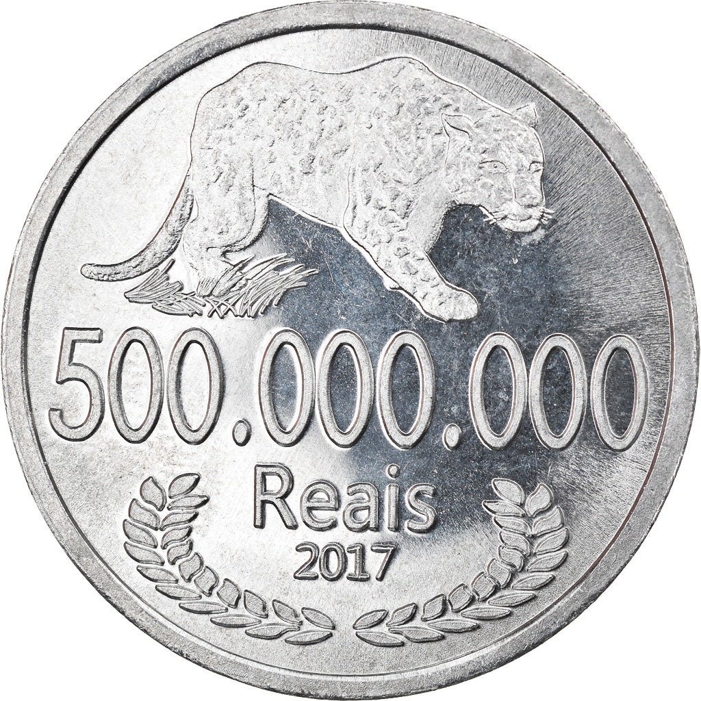 Monnaie, CABINDA, cinq cents millions de reais, 2017, SPL, Aluminium