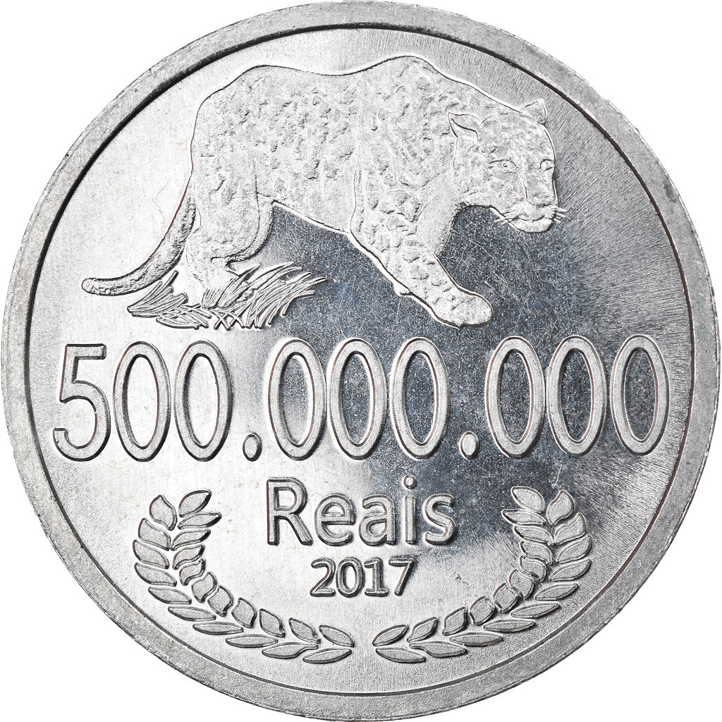 Coin, CABINDA, cinq cents millions de reais, 2017, MS(63), Aluminum