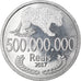 Coin, CABINDA, cinq cents millions de reais, 2017, MS(63), Aluminum