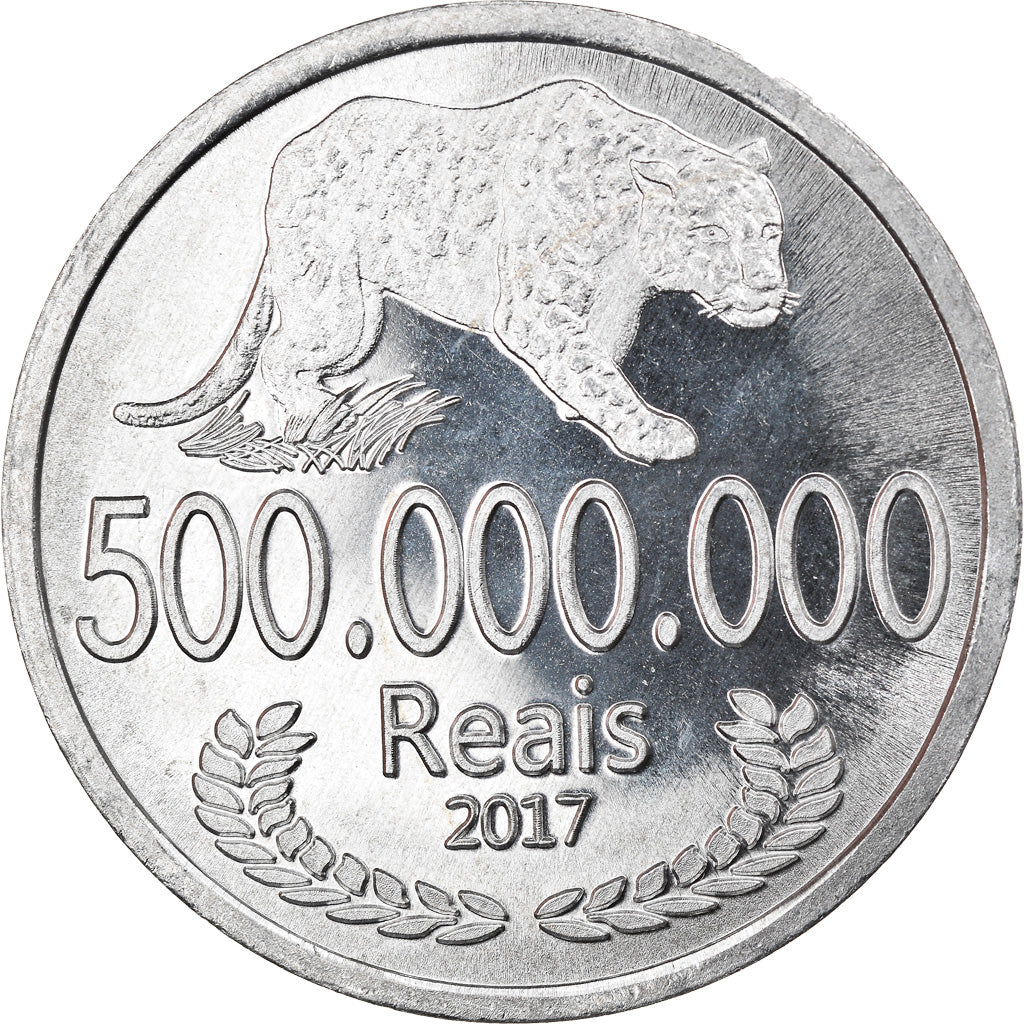 Coin, CABINDA, cinq cents millions de reais, 2017, MS(63), Aluminum