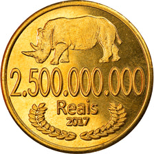 Coin, CABINDA, 2 milliards 500 millions de reais, 2017, MS(63), Bronze-Aluminium