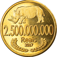 Coin, CABINDA, 2 milliards 500 millions de reais, 2017, MS(63), Bronze-Aluminium