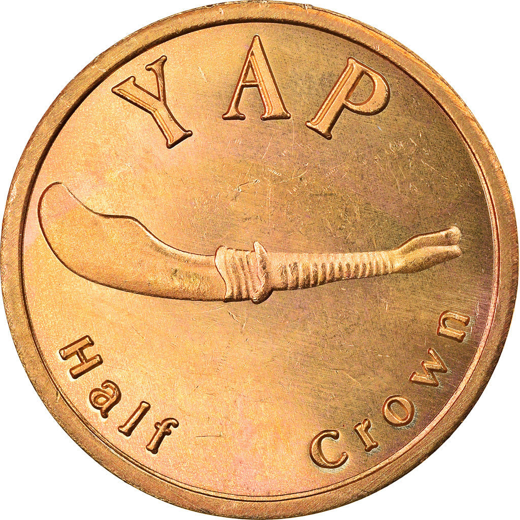 Coin, Micronesia, 1/2 Crown, 2020, YAP, MS(63), Brass