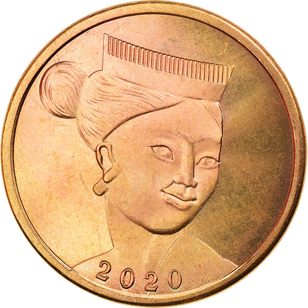 Coin, Micronesia, 1/2 Crown, 2020, YAP, MS(63), Brass