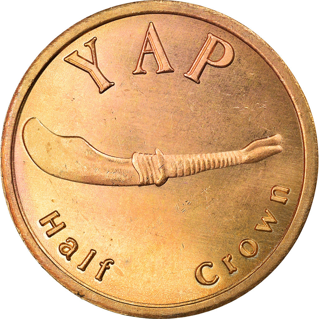 Coin, Micronesia, 1/2 Crown, 2020, YAP, MS(63), Brass