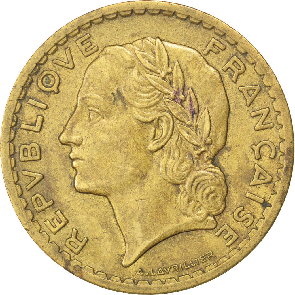 Monnaie, France, Lavrillier, 5 Francs, 1945, Castelsarrasin, TTB