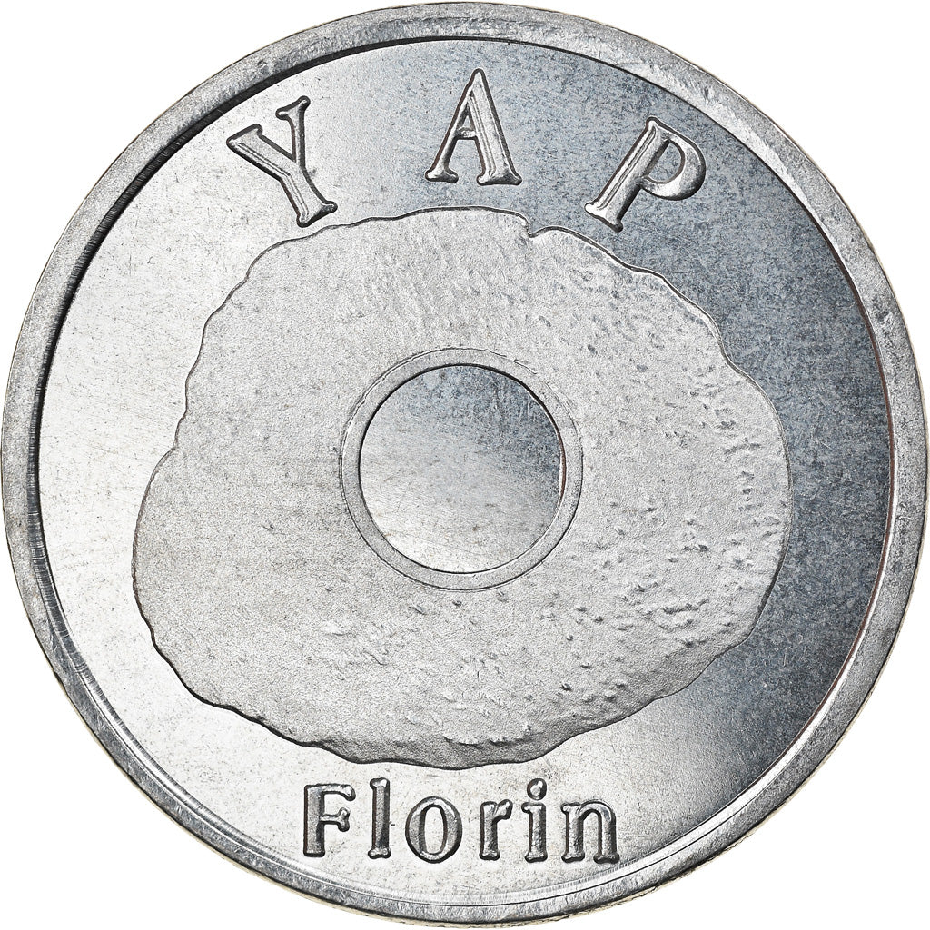 Coin, Micronesia, Florin, 2020, YAP, MS(63), Nickel plated zinc