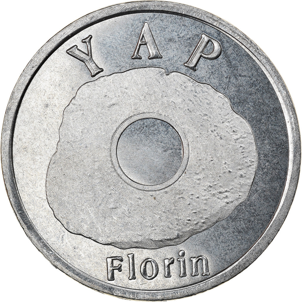 Coin, Micronesia, Florin, 2020, YAP, MS(63), Nickel plated zinc