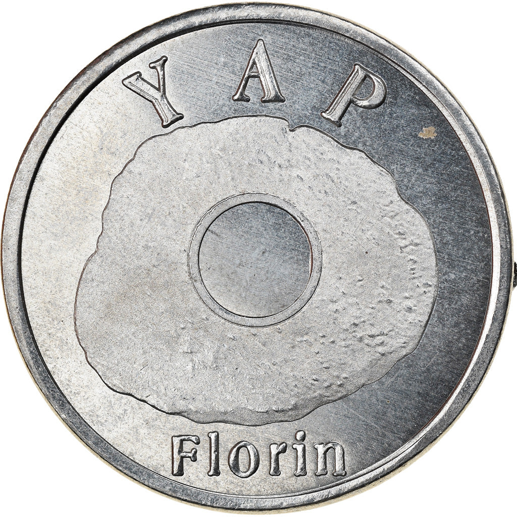 Coin, Micronesia, Florin, 2020, YAP, MS(63), Nickel plated zinc