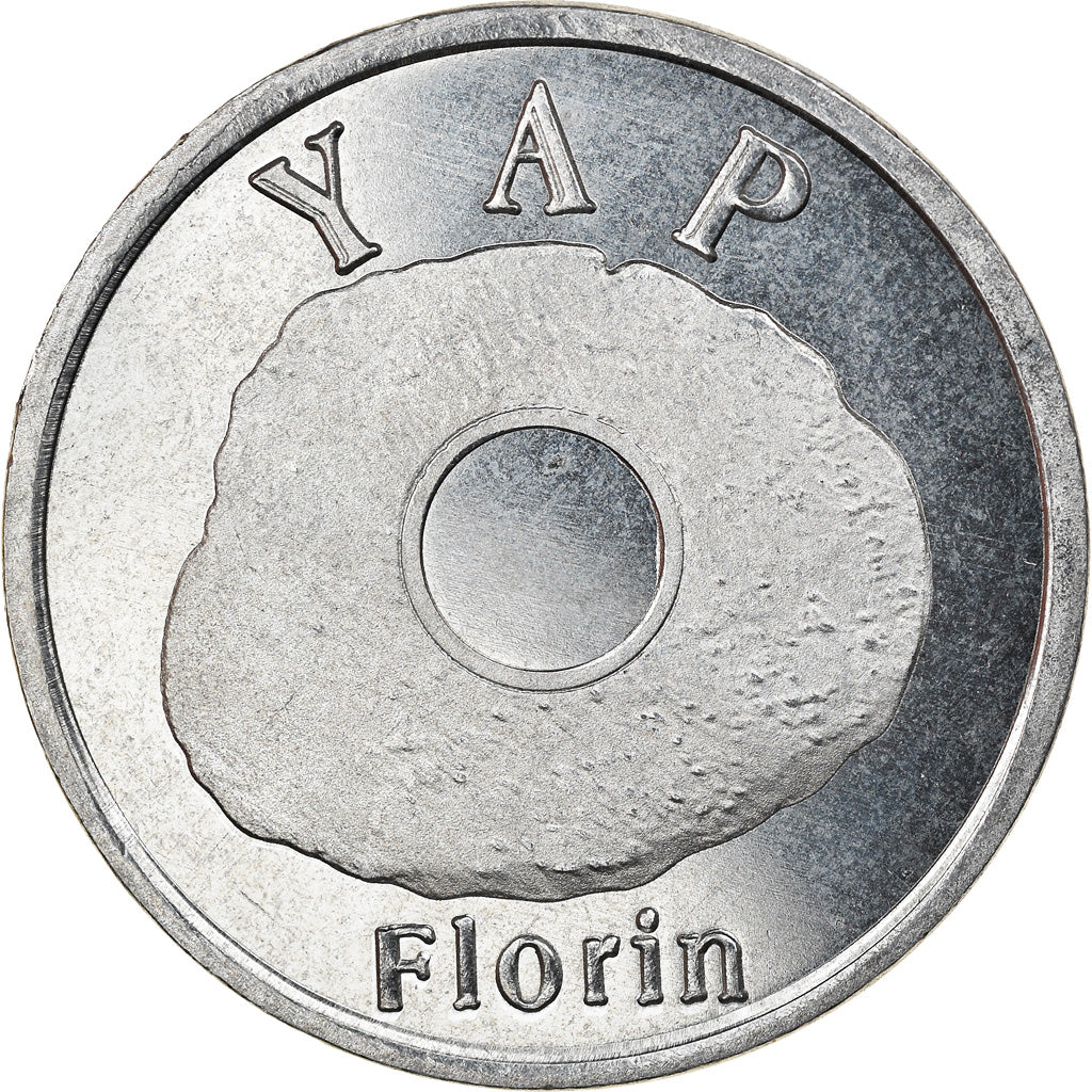 Coin, Micronesia, Florin, 2020, YAP, MS(63), Nickel plated zinc