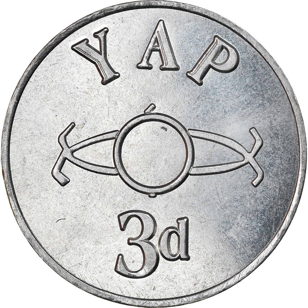 Coin, Micronesia, 3 Pence, 2020, YAP, MS(63), Nickel plated zinc