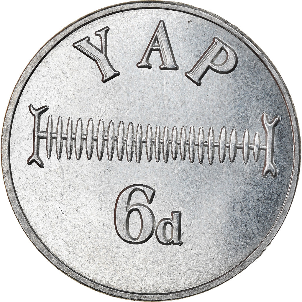 Coin, Micronesia, 6 Pence, 2020, YAP, MS(63), Nickel plated zinc