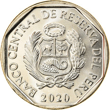 Coin, Peru, Maria Parado de Bellido, Sol, 2020, MS(63), Nickel-brass