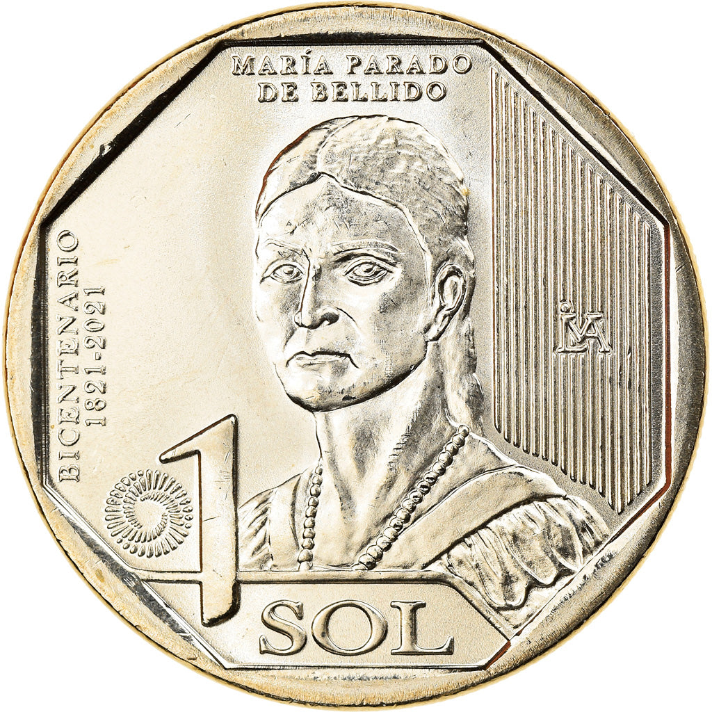 Monnaie, Pérou, Maria Parado de Bellido, Sol, 2020, SPL, Nickel-brass