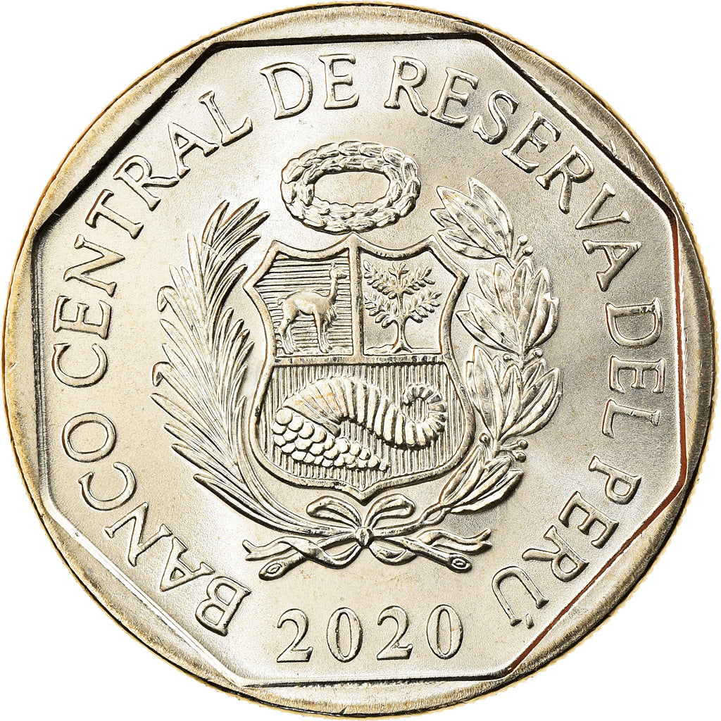 Moneda, Perú, Brigida Silva de Ochoa, Sol, 2020, SC, Níquel - latón