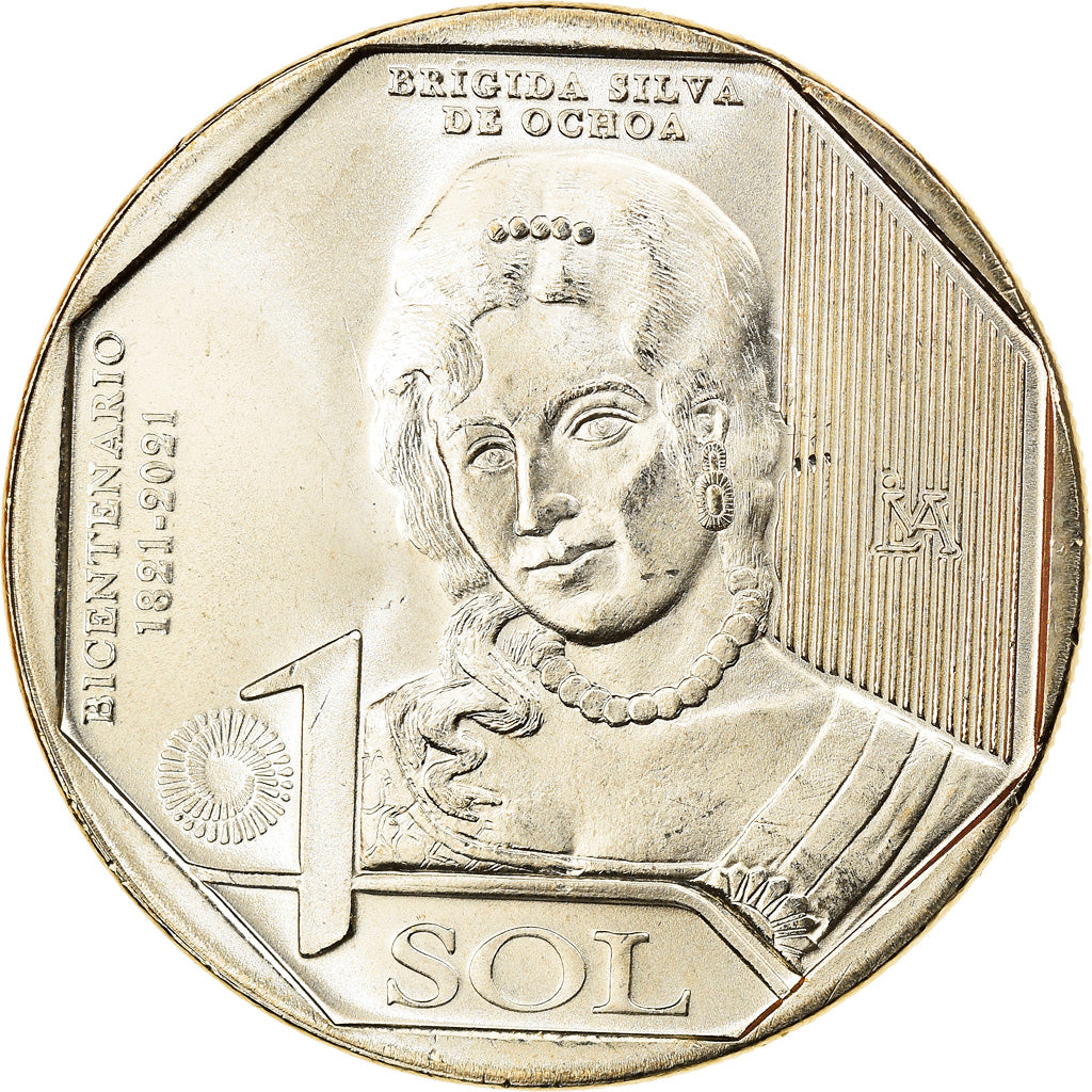 Monnaie, Pérou, Brigida Silva de Ochoa, Sol, 2020, SPL, Nickel-brass