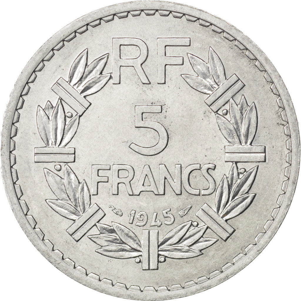 Monnaie, France, Lavrillier, 5 Francs, 1945, SPL, Aluminium, KM:888b.1
