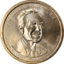 Moneta, USA, George H. W. Bush, Dollar, 2020, Denver, MS(63), Miedź-Nikiel