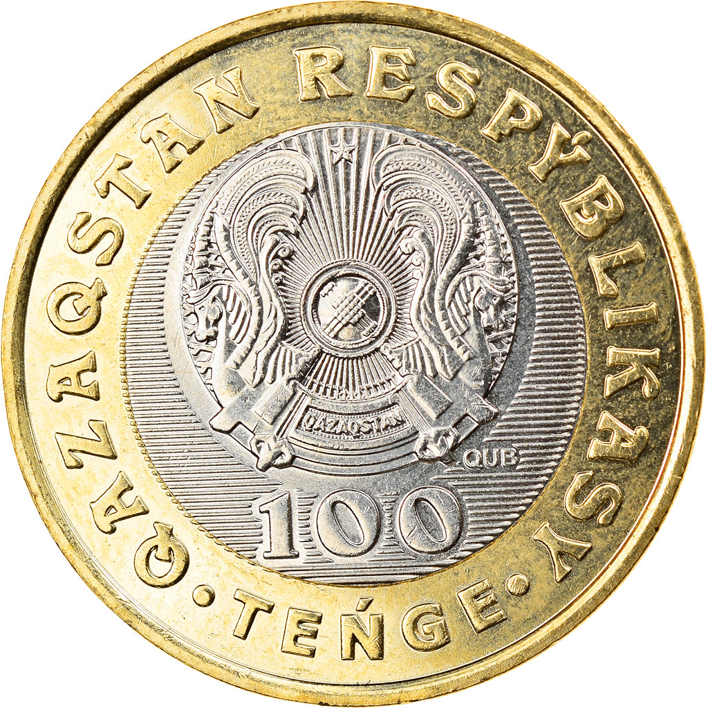 Moneda, Kazajistán, JUIRIK AT, 100 Tenge, 2020, SC, Bimetálico