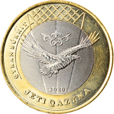 Coin, Kazakhstan, QYRAN BURKIT, 100 Tenge, 2020, MS(63), Bi-Metallic