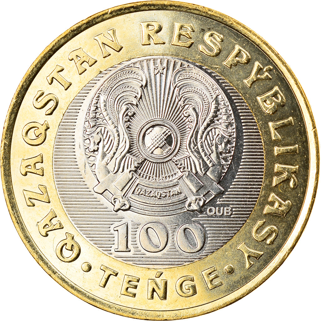 Coin, Kazakhstan, QYRAN BURKIT, 100 Tenge, 2020, MS(63), Bi-Metallic