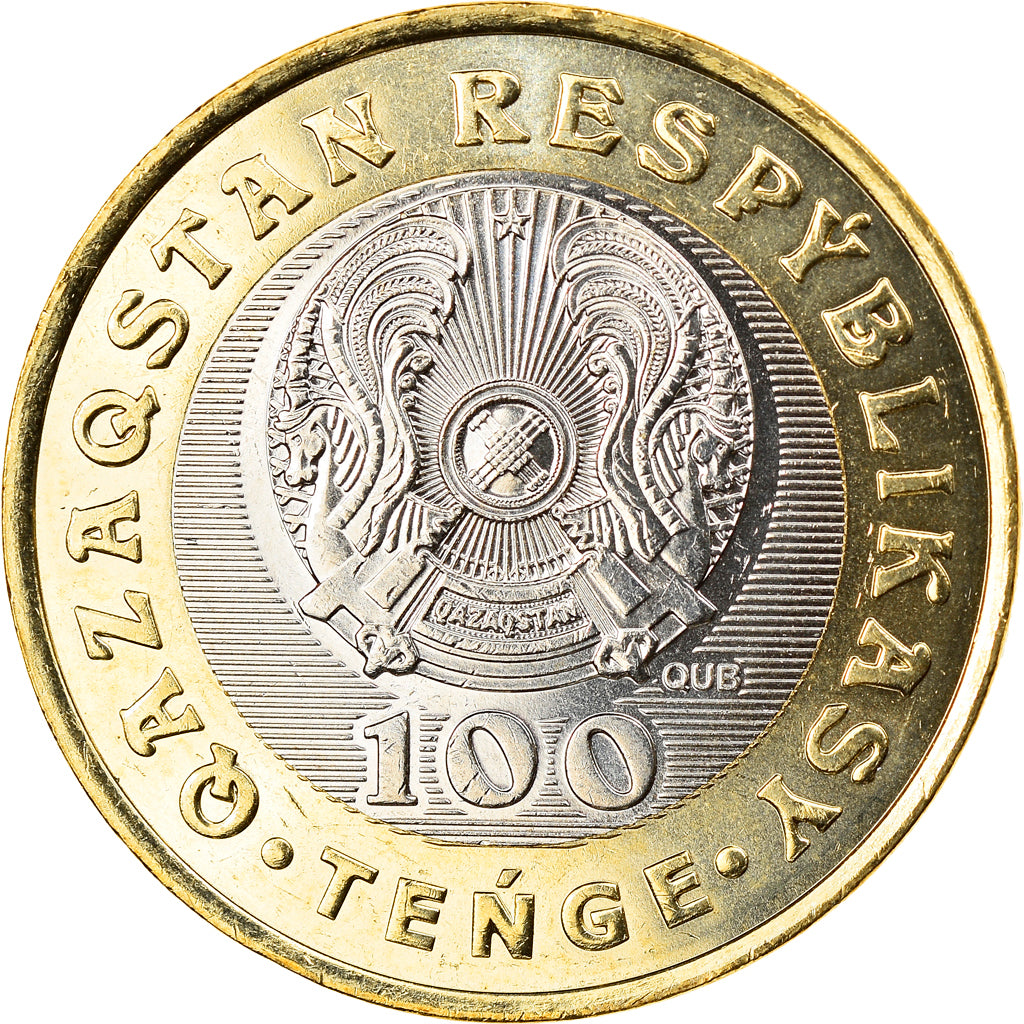 Coin, Kazakhstan, QYRAN BURKIT, 100 Tenge, 2020, MS(63), Bi-Metallic