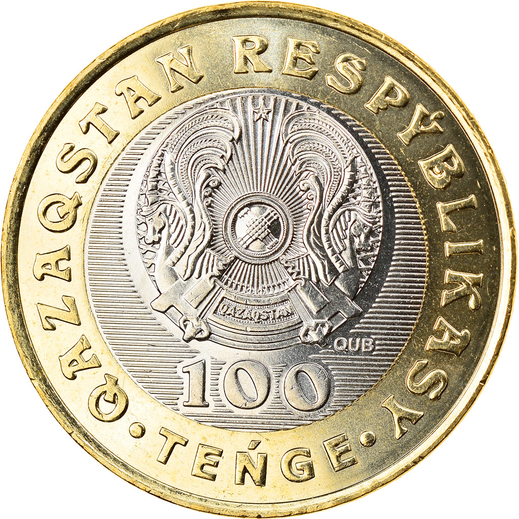 Coin, Kazakhstan, QYRAN BURKIT, 100 Tenge, 2020, MS(63), Bi-Metallic