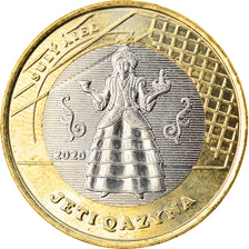 Coin, Kazakhstan, SULY AIEL, 100 Tenge, 2020, MS(63), Bi-Metallic