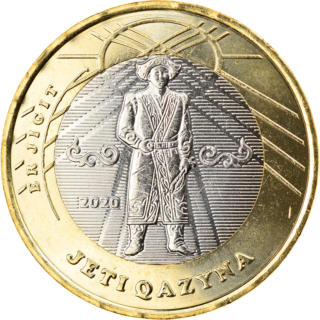 Coin, Kazakhstan, ER JJIGIT, 100 Tenge, 2020, MS(63), Bi-Metallic