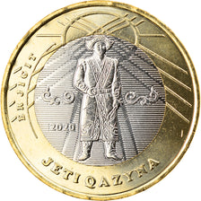Coin, Kazakhstan, ER JJIGIT, 100 Tenge, 2020, MS(63), Bi-Metallic