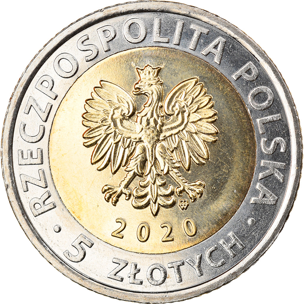 Münze, Polen, Byalistok, 5 Zlotych, 2020, UNZ, Bi-Metallic