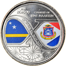 Moneta, Antille olandesi, Curaçao, St Martin, 5 Gulden, 2020, SPL, Acciaio