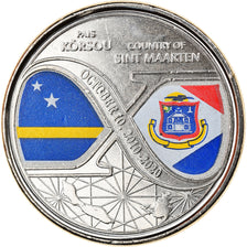 Moeda, Antilhas Neerlandesas, Curaçao, St Martin, 5 Gulden, 2020, MS(63), Aço