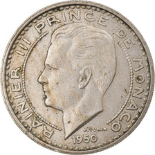 Coin, Monaco, Rainier III, 100 Francs, Cent, 1950, EF(40-45), Copper-nickel