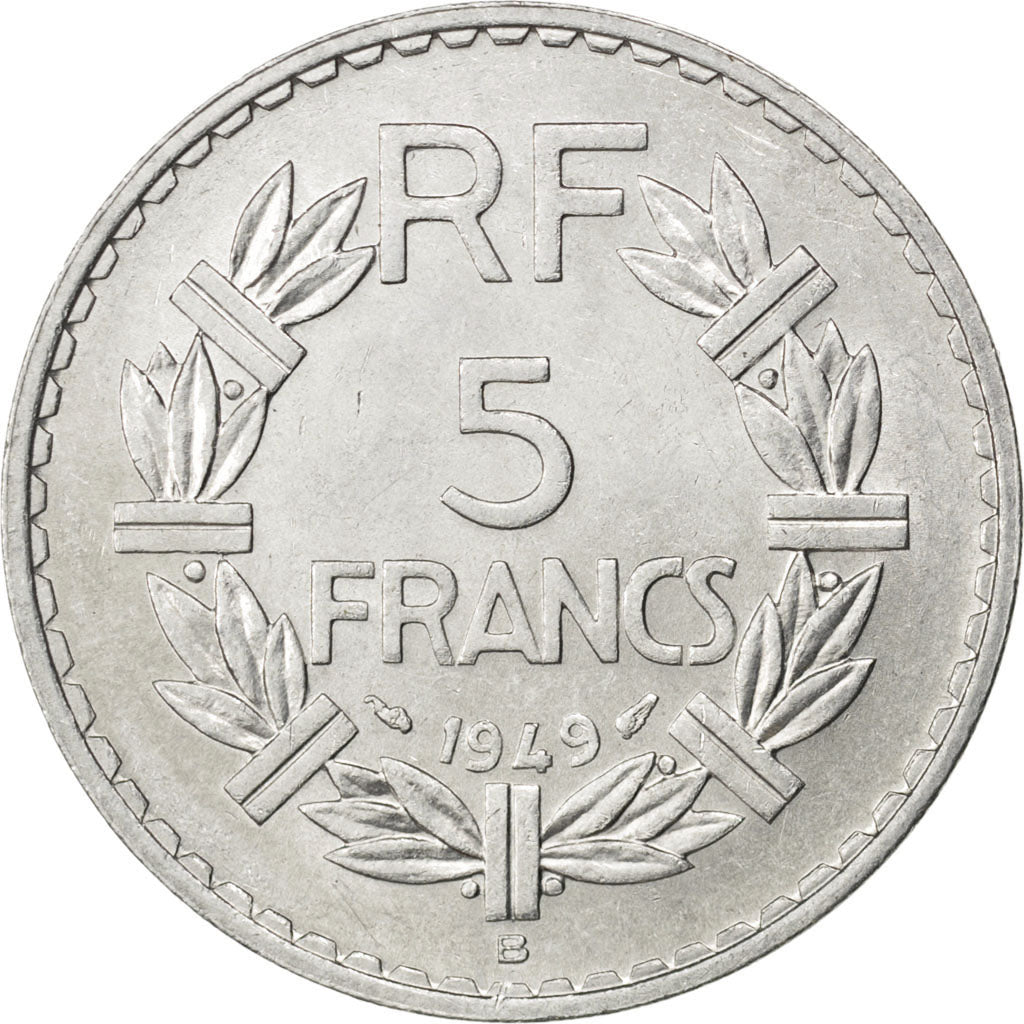 FRANCE, Lavrillier, 5 Francs, 1949, Beaumont - Le Roger, KM #888b.2, MS(60-62),.