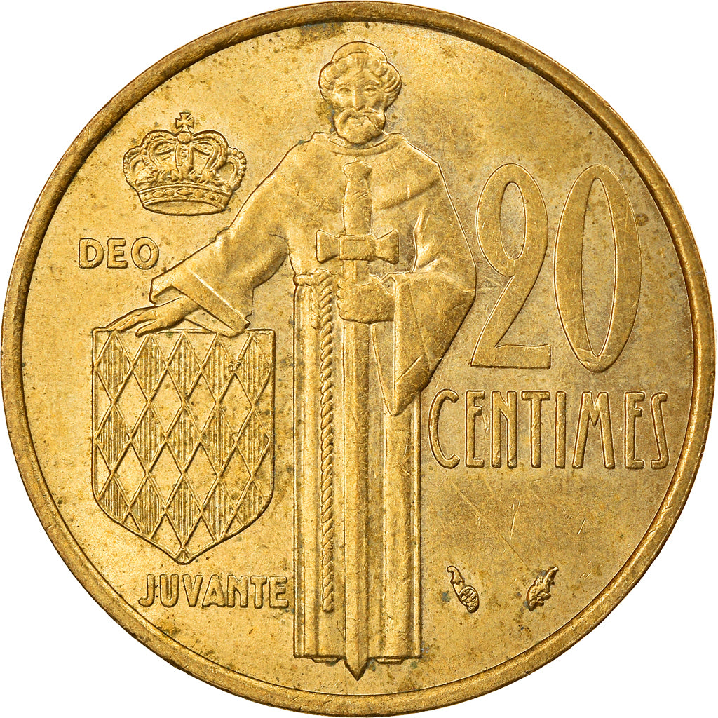 Moneta, Monaco, Rainier III, 20 Centimes, 1975, BB, Alluminio-bronzo, KM:143