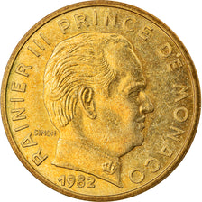 Moneta, Monaco, Rainier III, 10 Centimes, 1982, BB, Alluminio-bronzo, KM:142