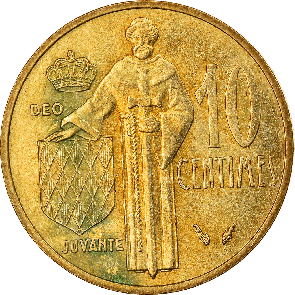 Münze, Monaco, Rainier III, 10 Centimes, 1982, SS, Aluminum-Bronze, KM:142