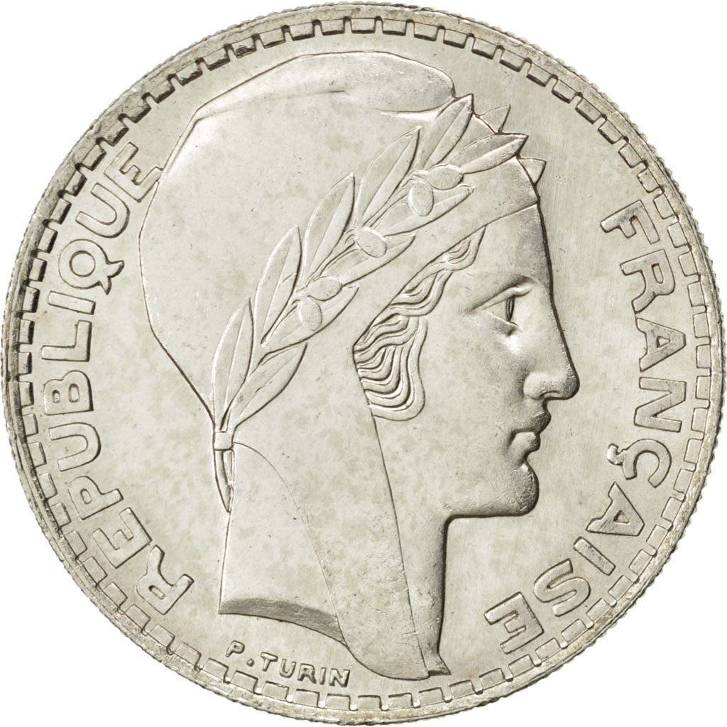Coin, France, Turin, 20 Francs, 1933, MS(63), Silver, KM:879, Gadoury:852