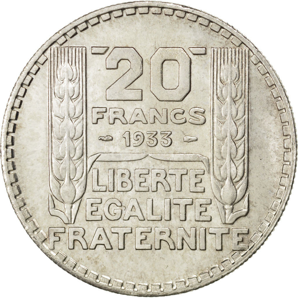 Coin, France, Turin, 20 Francs, 1933, MS(63), Silver, KM:879, Gadoury:852