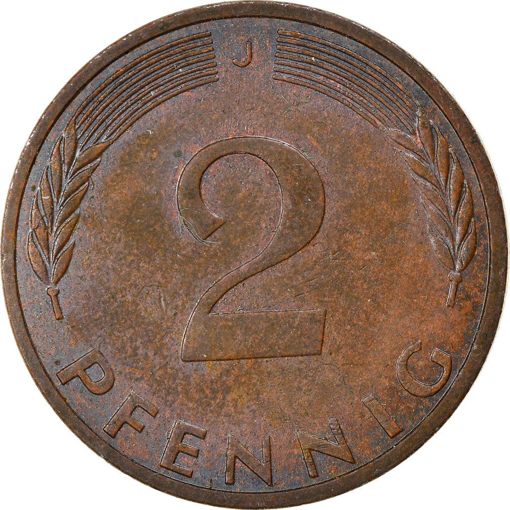 Moneta, GERMANIA - REPUBBLICA FEDERALE, 2 Pfennig, 1973, Hambourg, BB, Acciaio