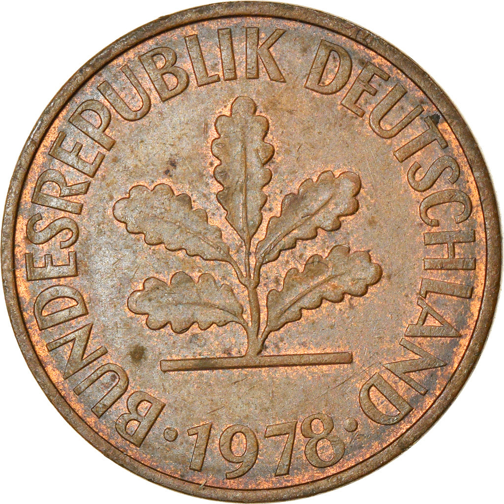 Moneta, GERMANIA - REPUBBLICA FEDERALE, 2 Pfennig, 1978, Munich, BB, Acciaio