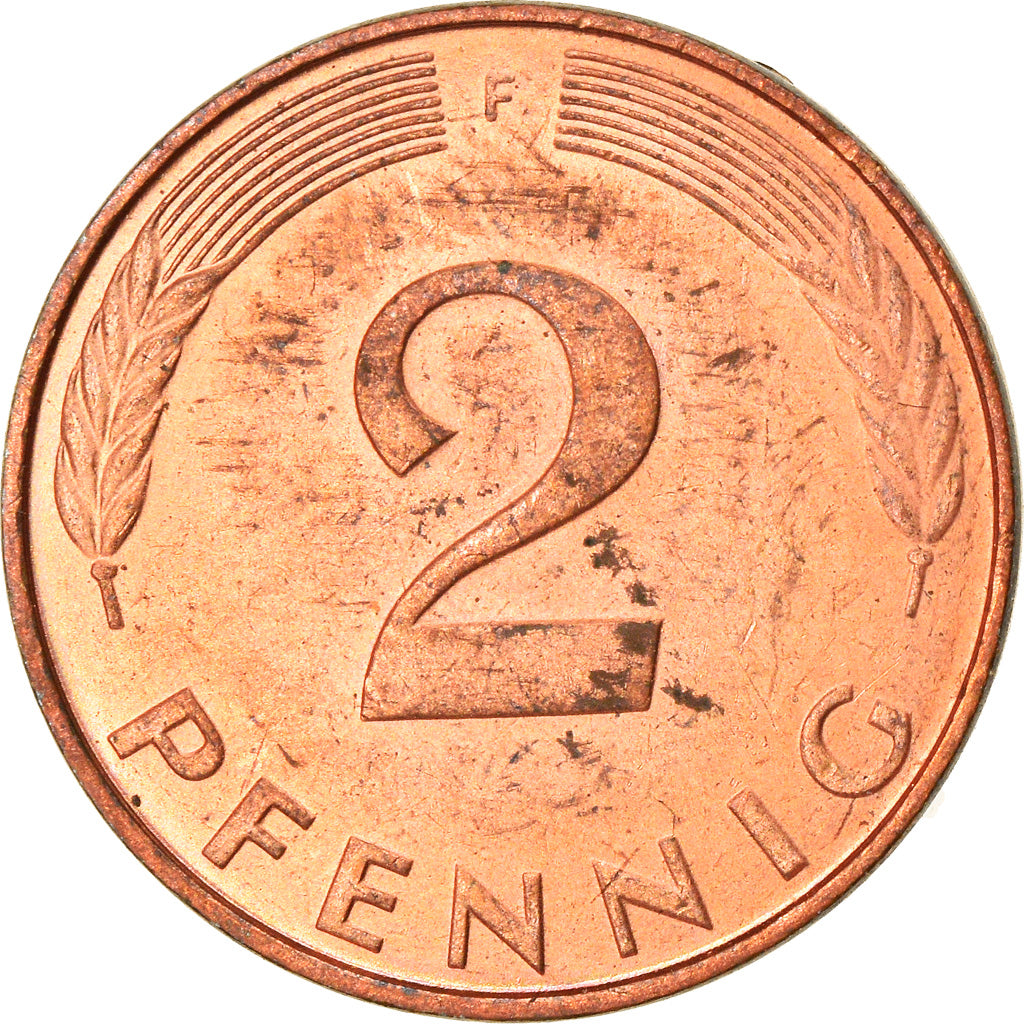 Moneta, GERMANIA - REPUBBLICA FEDERALE, 2 Pfennig, 1991, Stuttgart, BB, Acciaio