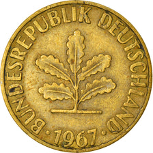 Monnaie, République fédérale allemande, 5 Pfennig, 1967, Hambourg, TTB, Brass