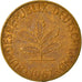 Coin, GERMANY - FEDERAL REPUBLIC, 5 Pfennig, 1967, Karlsruhe, EF(40-45), Brass